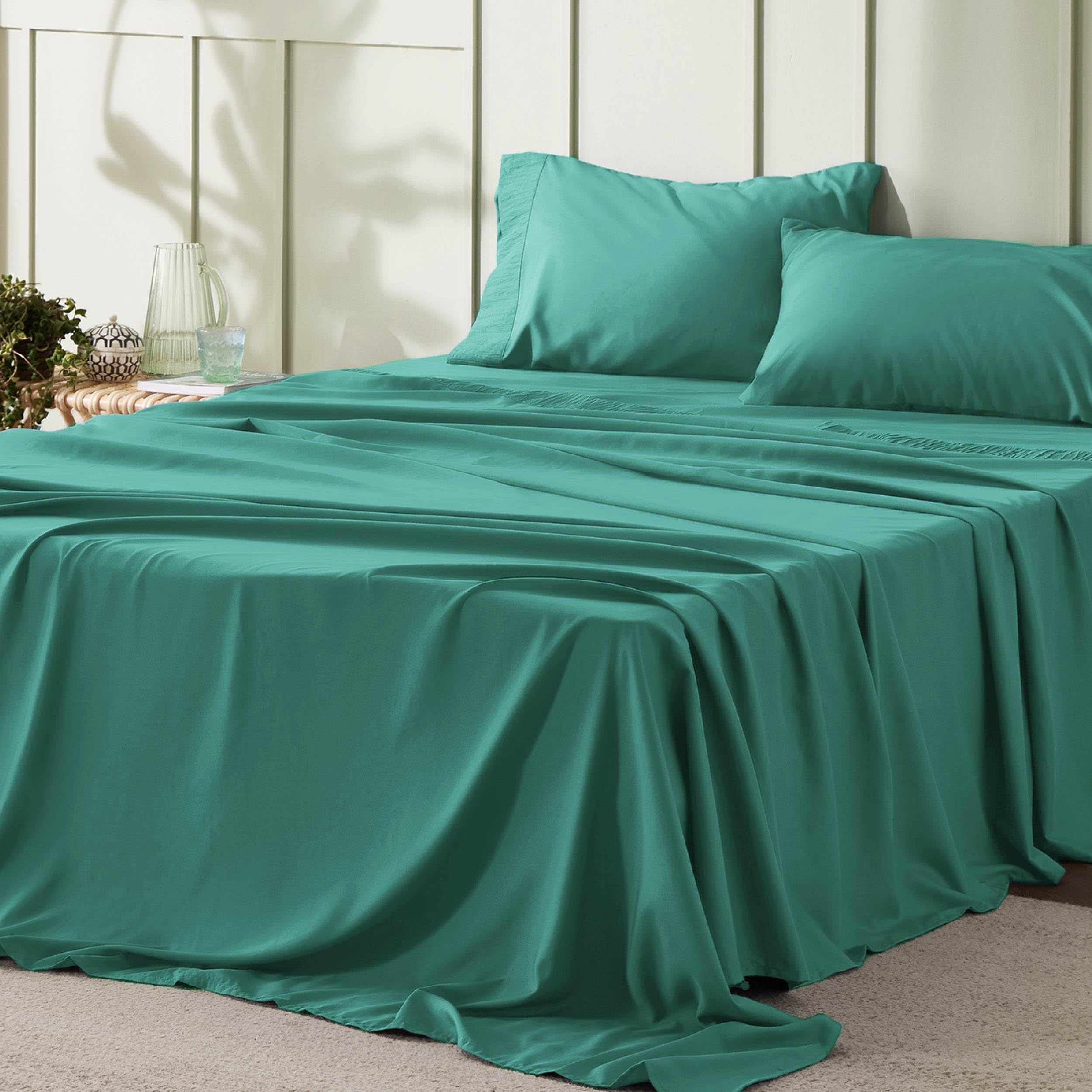 Bedsure Full Size Bed Sheets - 4 Pieces Soft Full Sheet Set - Breathable & Cooling - Hotel Luxury - Easy Care Polyester Microfib